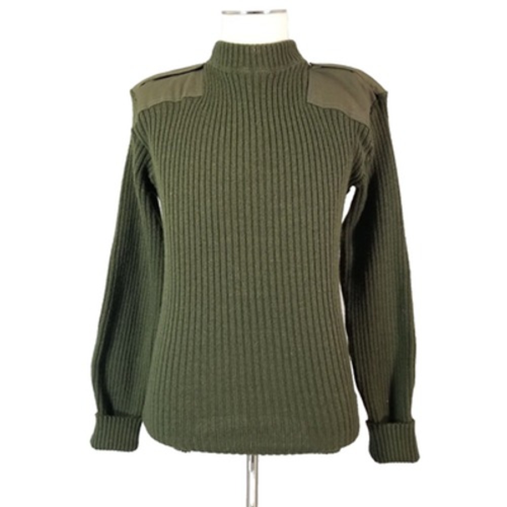 US Army DSCP Valor Collection Sweater Mens L 42 Green Wool Military Vintage